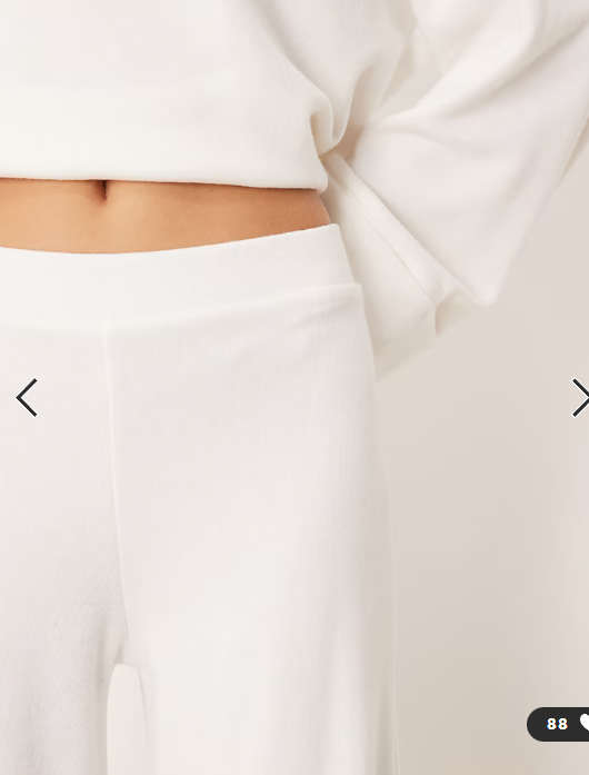 ASOS DESIGN Supersoft wide leg trouser in winter white - WHITE