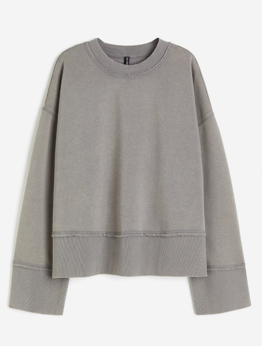 H&M - OVERSIZED SWEATSHIRT - Grey