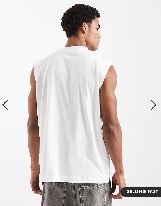 ASOS DESIGN Essentials oversized tank in white.