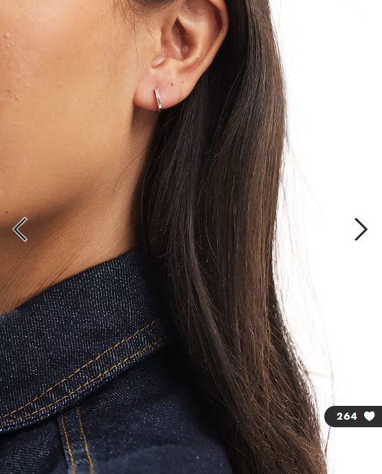 Kingsley Ryan 10mm flat hoop earrings in sterling silver