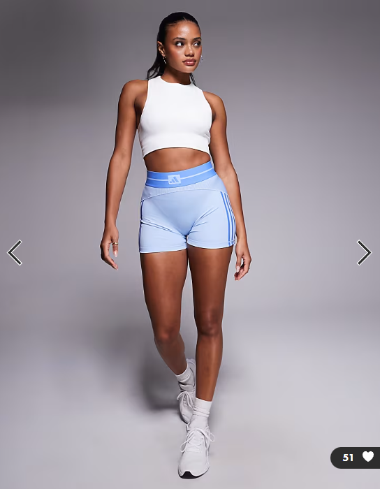 Asos - 4505 Active double layer support seamless rib sports bra in white