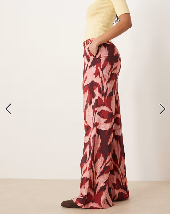JDY Tall wide leg trouser in abstract print