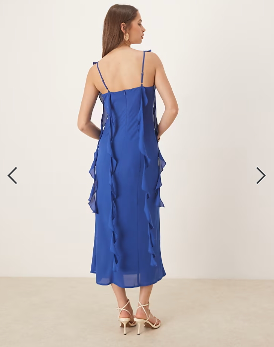Pretty Lavish Rya midaxi dress in cobalt blue