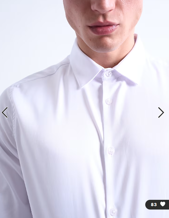 Topman long sleeve formal slim sateen shirt in white
