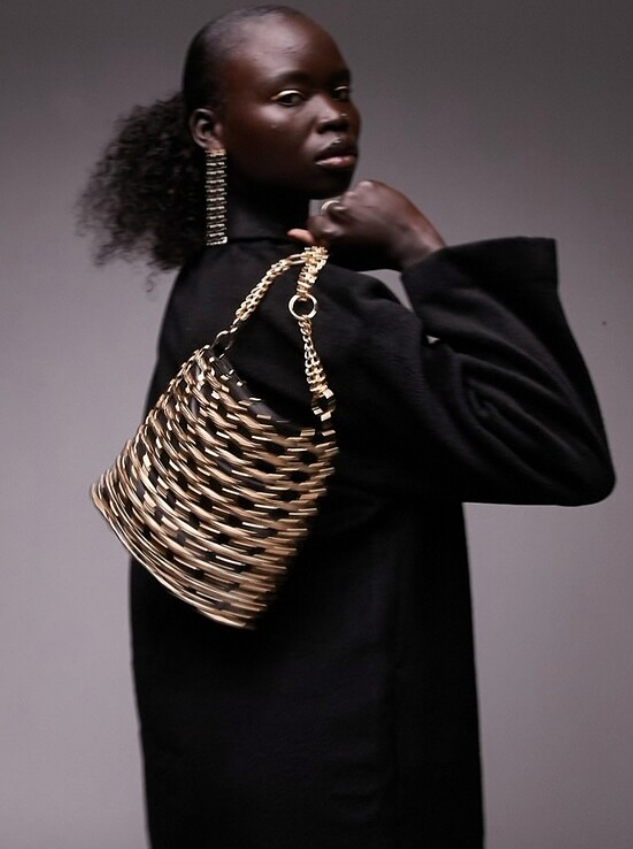 ASOS Topshop smart long coat in black