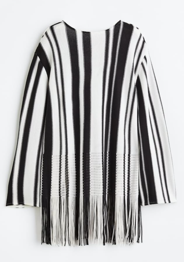 H&M - Oversized Fringe Hem Top