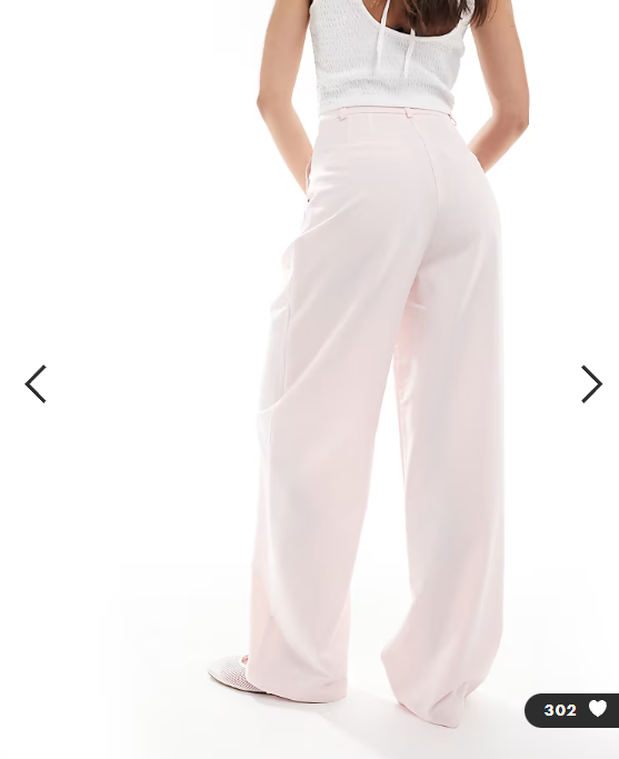Miss Selfridge tailored wide leg trouser in pink