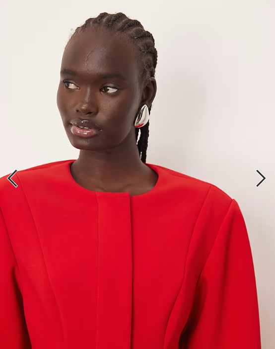 Arrange - cinched waist blazer dress in red