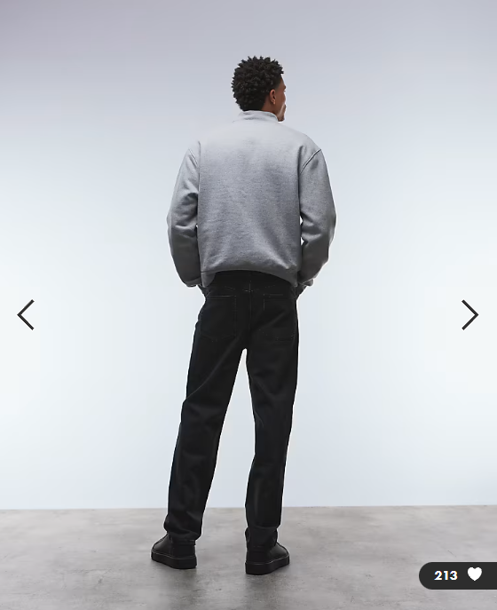 ASOS DESIGN straight leg jeans in washed black