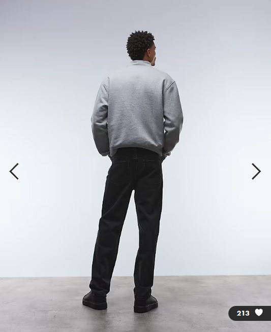 ASOS DESIGN straight leg jeans in washed black