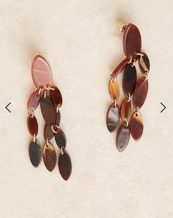 DesignB London resin statament drop earrings in multi