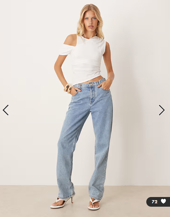 ASOS DESIGN slinky drape one shoulder top in ivory