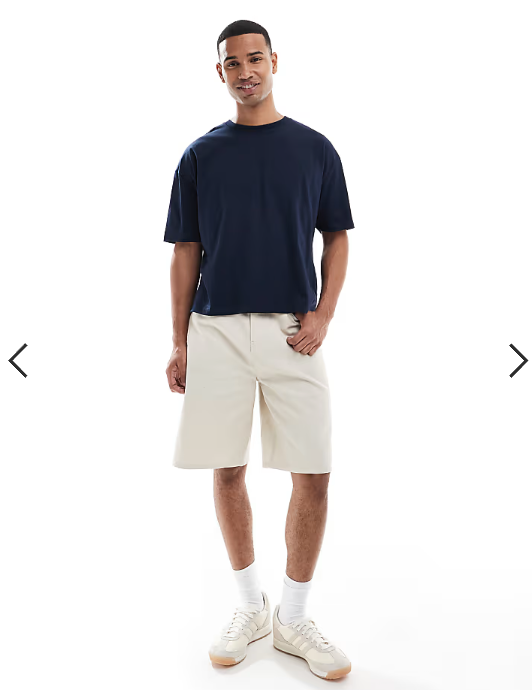 ASOS DESIGN oversized t-shirt with sports club front graphic in light brown.