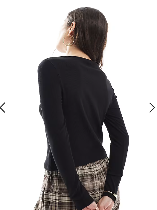 New Look crew neck cardigan in black