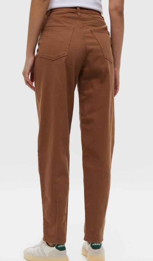 H&M - High Waist Loose Mom Fit Jeans - Brown