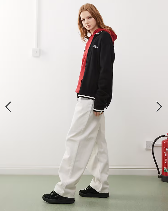 COLLUSION baggy antifit jeans in ecru