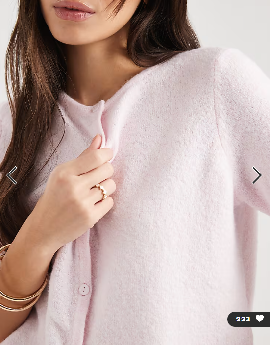 Vero Moda round neck knitted short sleeve cardigan in pink-a-boo