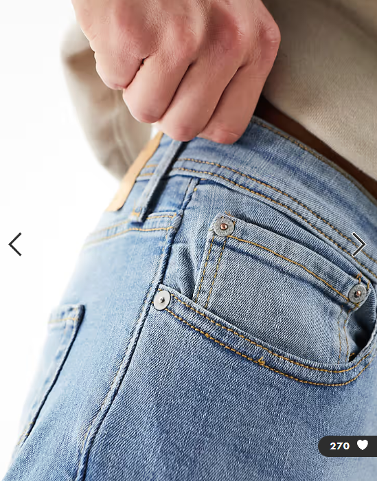 Jack & Jones Glenn slim leg jeans in light wash denim