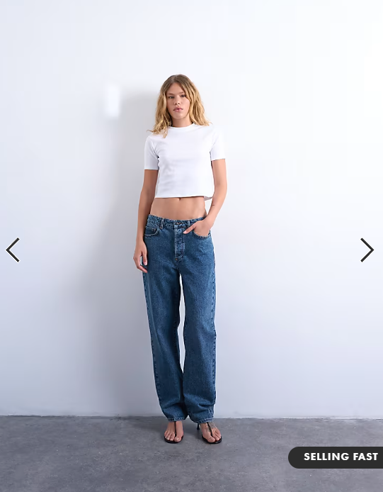 Topshop shrunken everyday tee in white