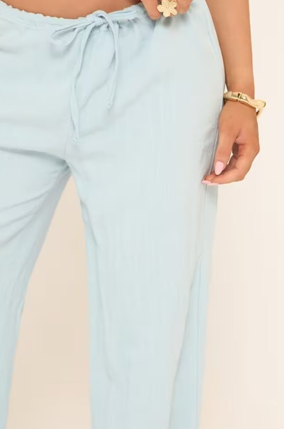 Ego - Linen SET - light blue