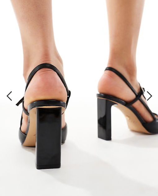 ALDO Darabriver sling back court shoe in leather black