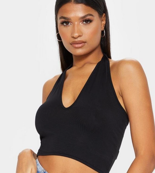 Black Crop-top
