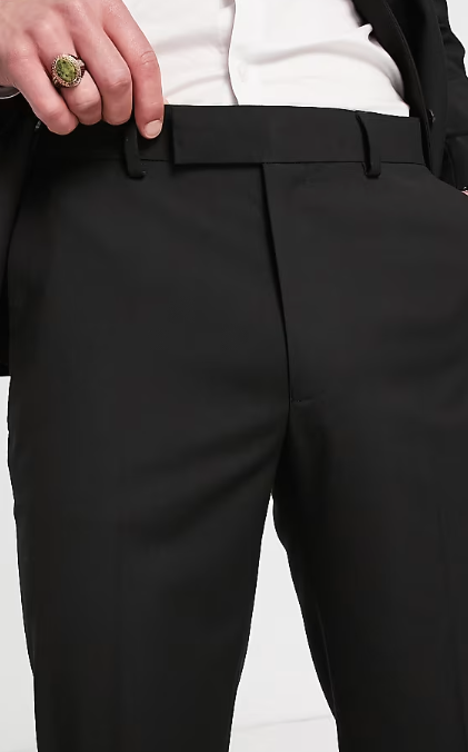 ASOS DESIGN slim suit trousers in black