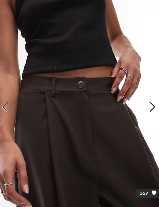 ASOS DESIGN tailored wide leg dad trouser in chocolate