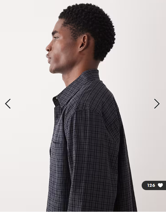 ASOS DESIGN relaxed check shirt in black