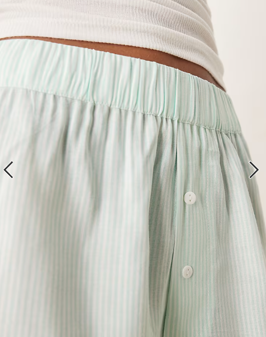 Luna boxer short in green stripe