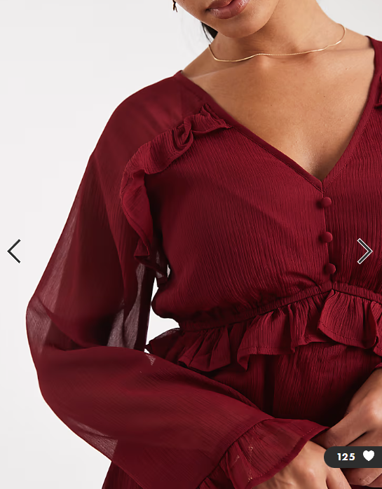 Wednesday's Girl floaty v-neck mini smock dress in burgundy