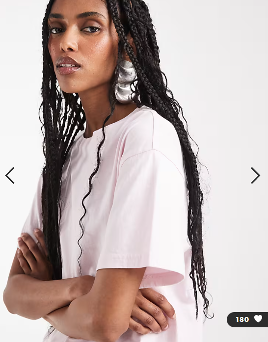 Weekday t-shirt in pink