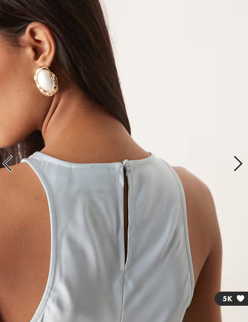 Vila - Racer satin midaxi dress in lt blue