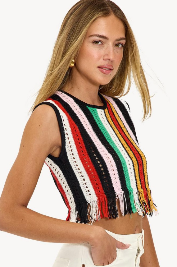 Rooted in love Knitted top with stripes