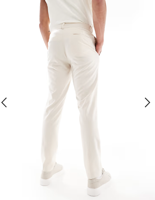 ASOS DESIGN four way stretch skinny suit trousers in stone