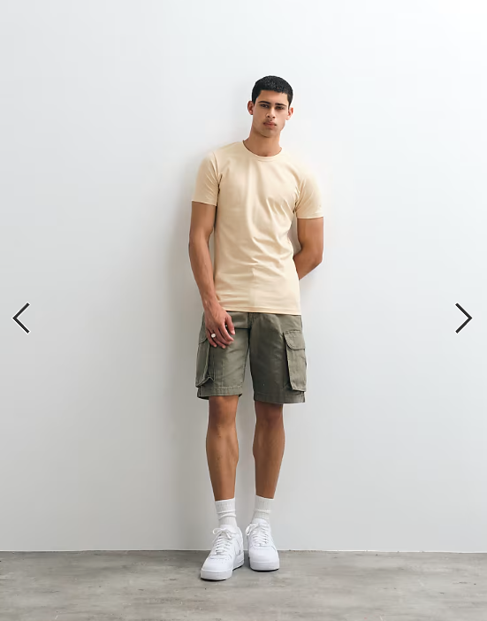 Jack & Jones muscle fit T-shirt in beige.