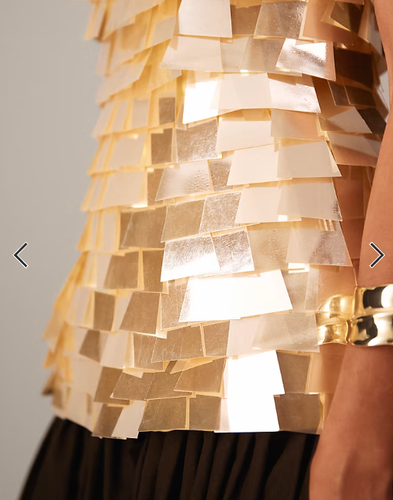 ARRANGE bandeau embellished top in yellow