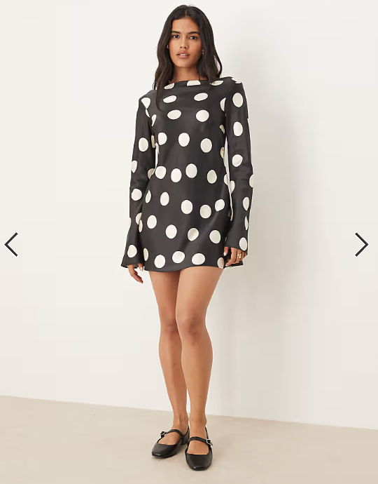 Free People Tigre printed mini dress in black combo