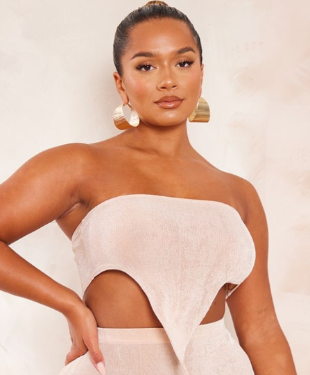 Shape Stone Slinky Acetate Bandeau Top