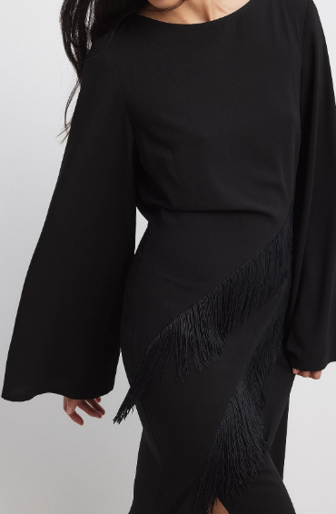 NAKD - Fringe Detail Open Back Maxi Dress