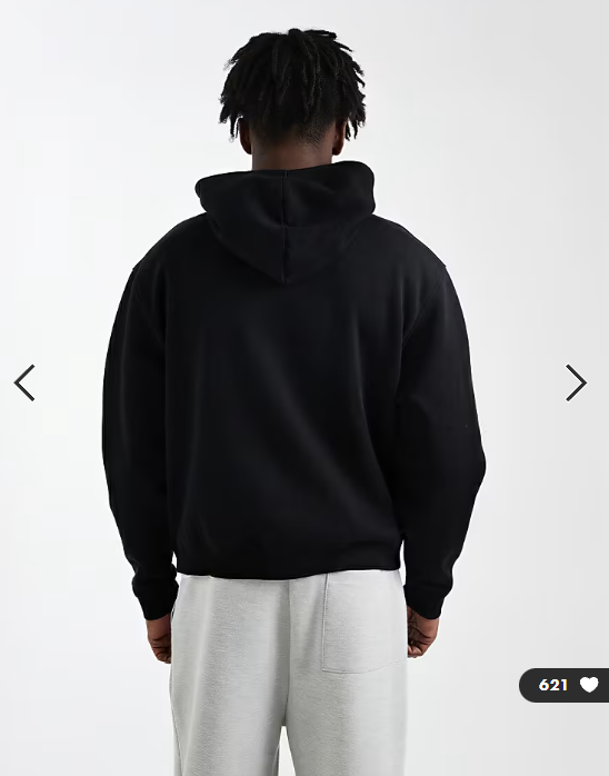 ASOS DESIGN essentials boxy hoodie in black
