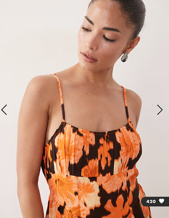 Miss Selfridge petite spun strappy maxi dress in hibiscus