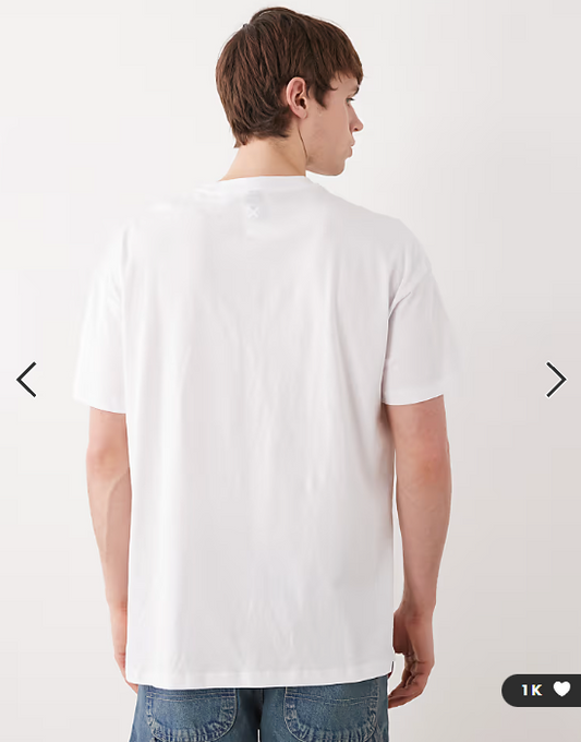 COLLUSION Unisex white T-shirt