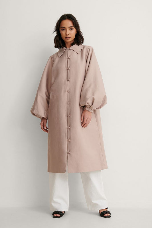 Balloon Sleeve Oversized Coat