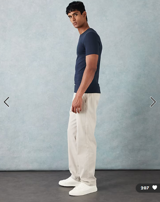 ASOS DESIGN straight chinos in stone