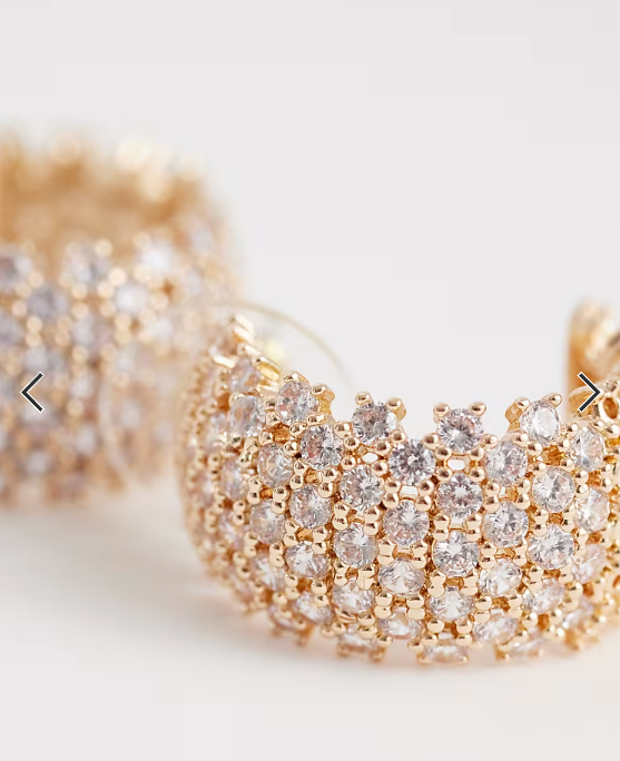 ALDO cammille pave chunky hoops in gold