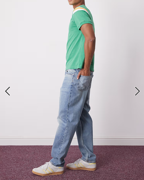 Weekday Ray relaxed fit tapered jeans in blue