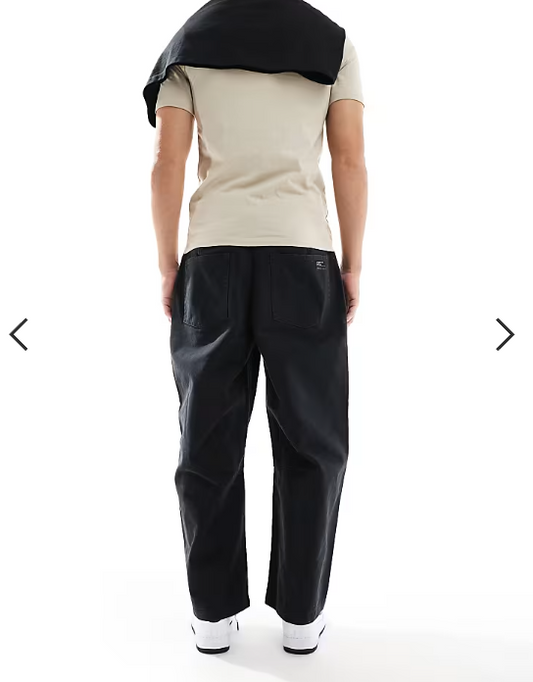 ASOS DESIGN horseshoe jeans in black