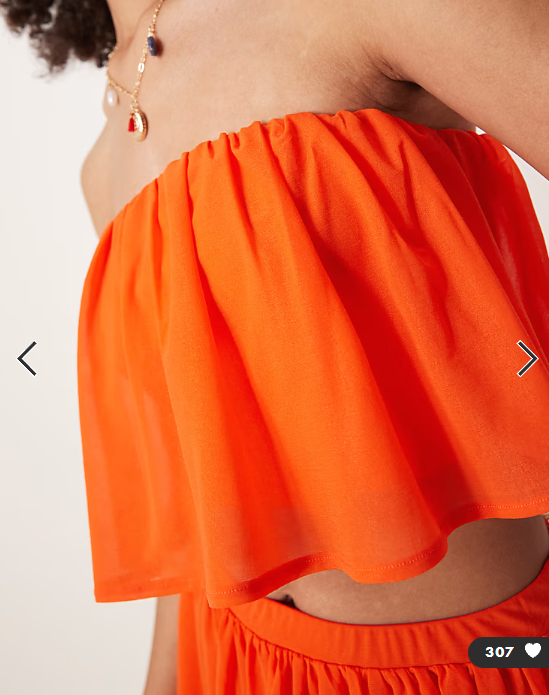 ASOS DESIGN – Orange bandeau-crop top