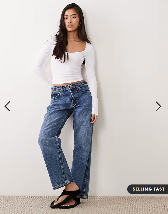 Cotton On eden v neck long sleeve top in white